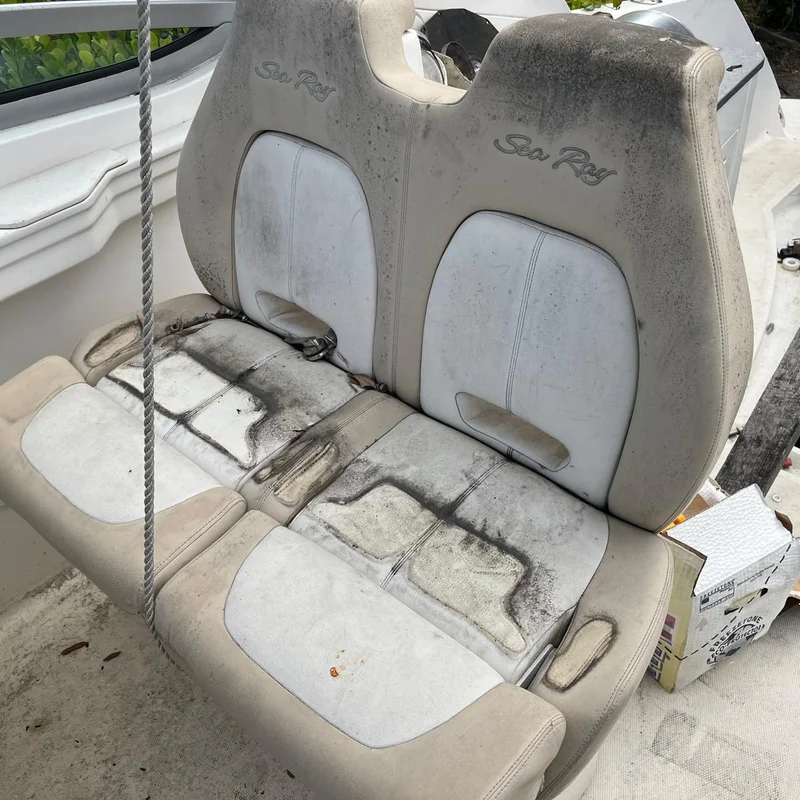 1 Boat Captains Chairs Reupholstery Before